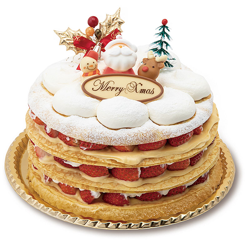 X'mas苺のミルクレープ